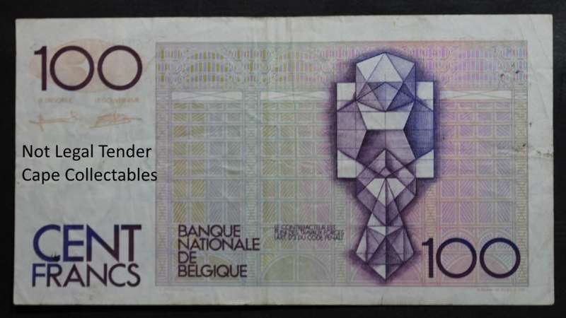 Belgium 100 Franc Bank Note 1982