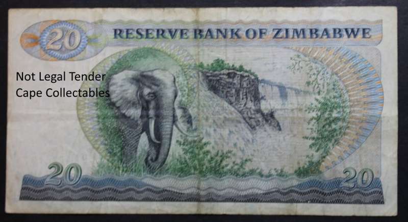 Zimbabwe 20 Dollar Bank Note 1983 (Fine) Circulated