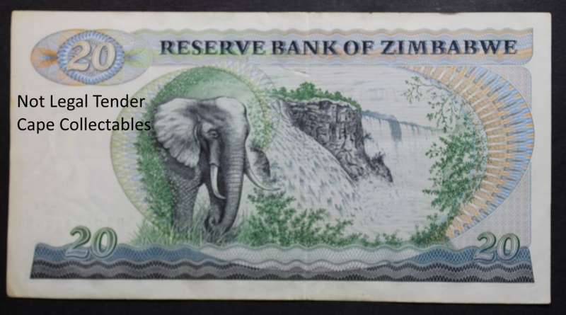 Zimbabwe 20 Dollar Bank Note 1983 VF Circulated