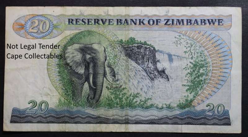 Zimbabwe 20 Dollar Bank Note 1983 Fine Circulated