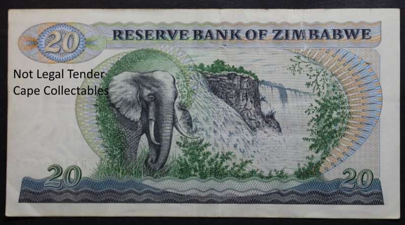Zimbabwe 20 Dollar Bank Note 1983 VF Circulated