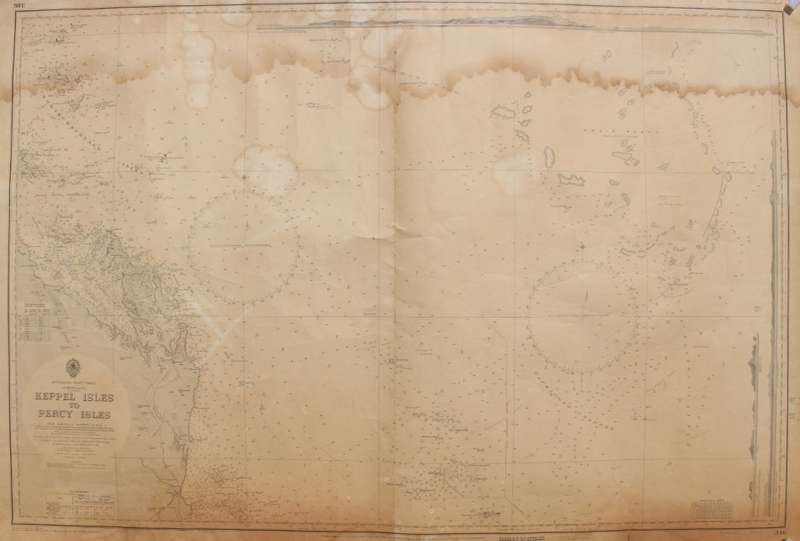 Keppel Isles to Percy Isles Australia Hydrographic Chart 1972.