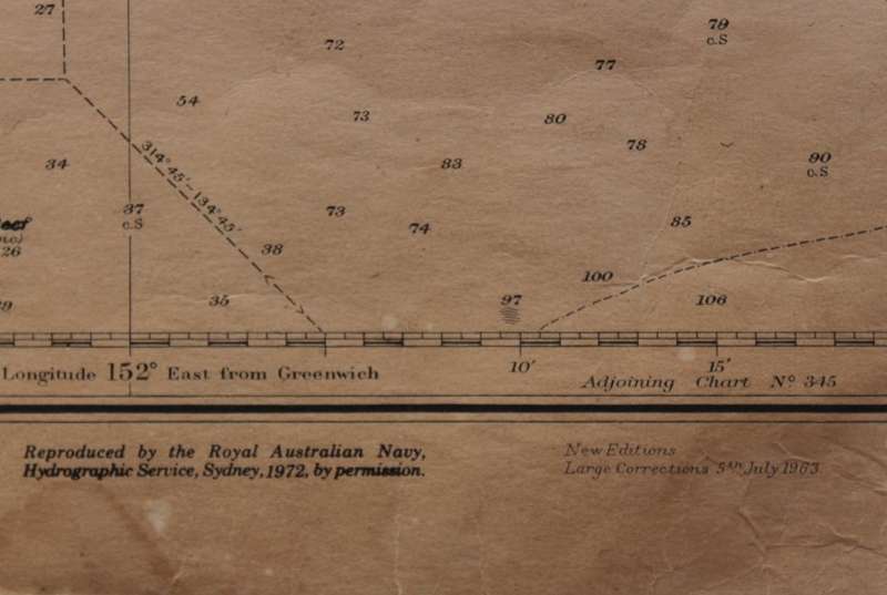 Keppel Isles to Percy Isles Australia Hydrographic Chart 1972.
