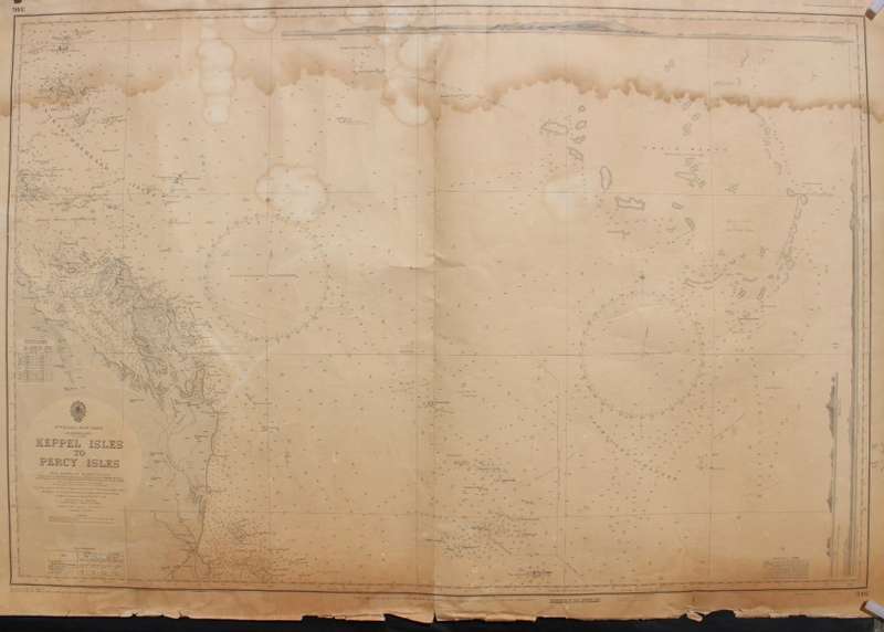 Keppel Isles to Percy Isles Australia Hydrographic Chart 1972.