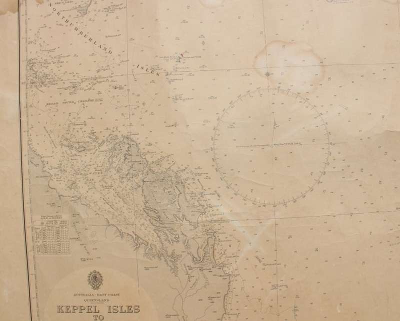 Keppel Isles to Percy Isles Australia Hydrographic Chart 1972.