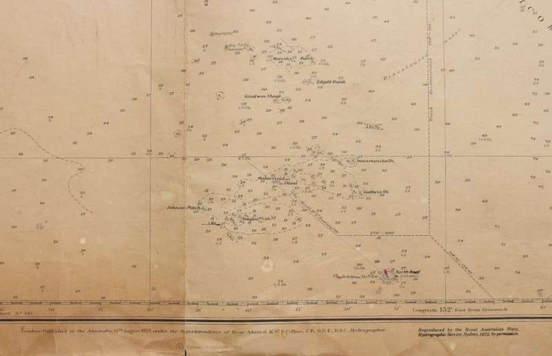 Keppel Isles to Percy Isles Australia Hydrographic Chart 1972.