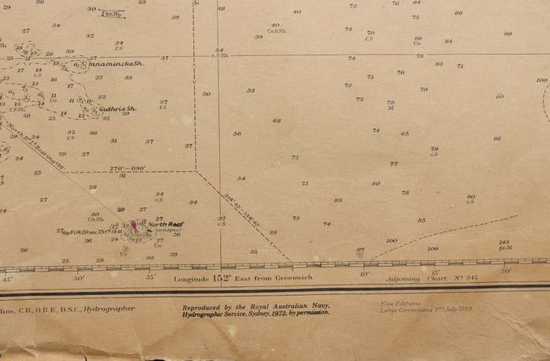 Keppel Isles to Percy Isles Australia Hydrographic Chart 1972.