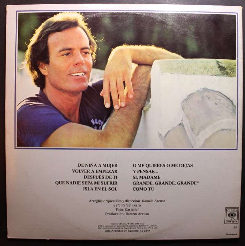 Julio Iglesias De Nina a Mujer Vinyl LP