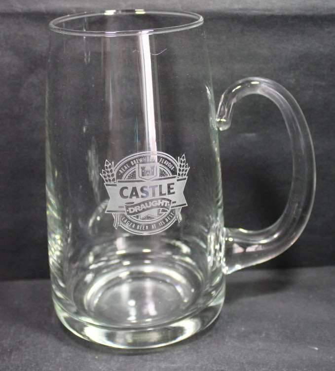Castle Draught Glass Beer Mug
