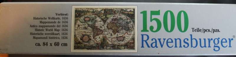Ravensburger Puzzle No 162116 Antique World Map.