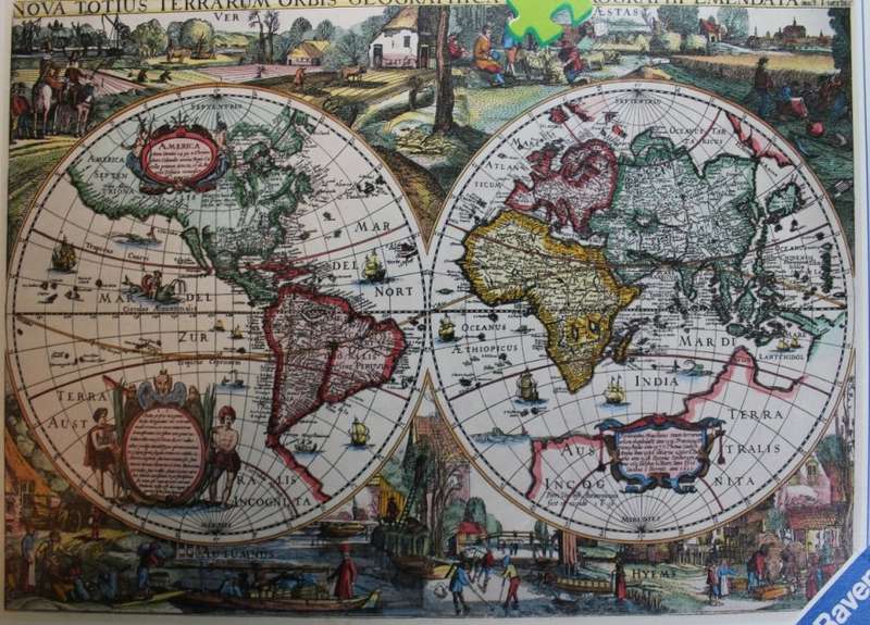 Ravensburger Puzzle No 162116 Antique World Map.