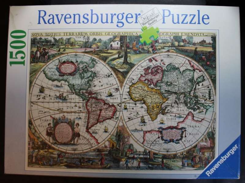 Ravensburger Puzzle No 162116 Antique World Map.