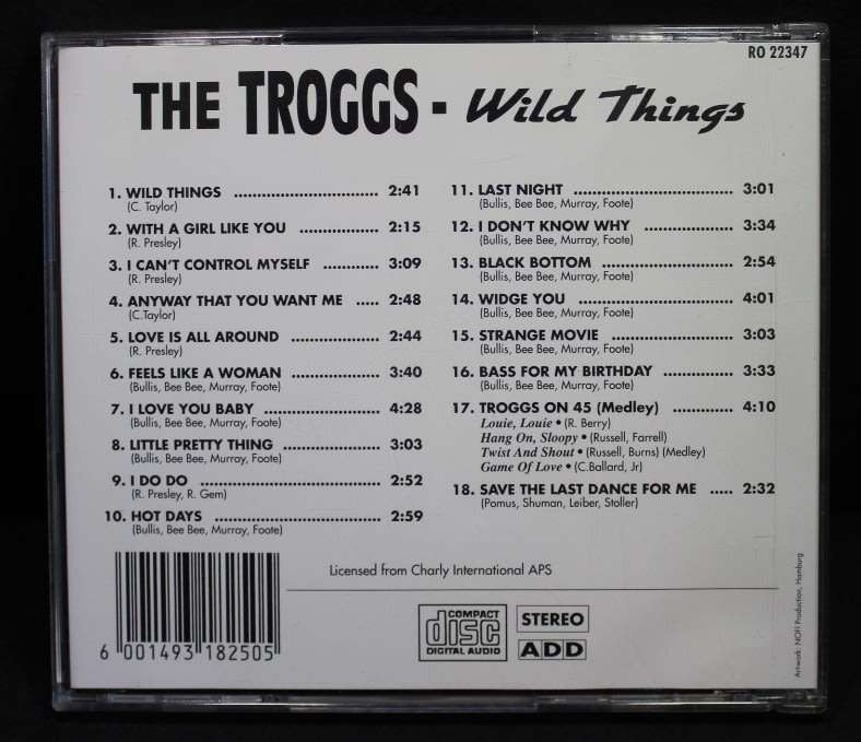The Troggs Wild Things CD