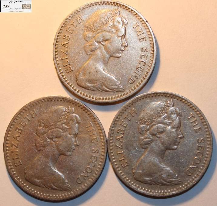 Rhodesia 1964 20 Cent Coin (Three) Circulated