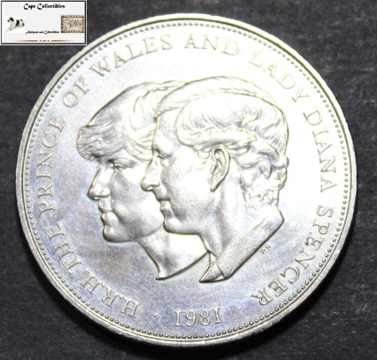 Charles and Diana Royal Wedding Commemorative Crown 1981 Coin MS63