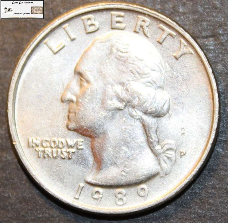 United States Of America 1989 1/4 Dollar Coin Circulated