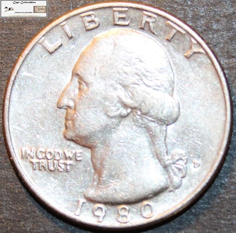 United States Of America 1980 1/4 Dollar Coin Circulated