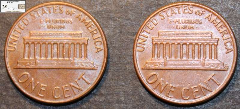 USA 1978 1 Cent Coins `Lincoln Memorial` (Two Coins) Circulated
