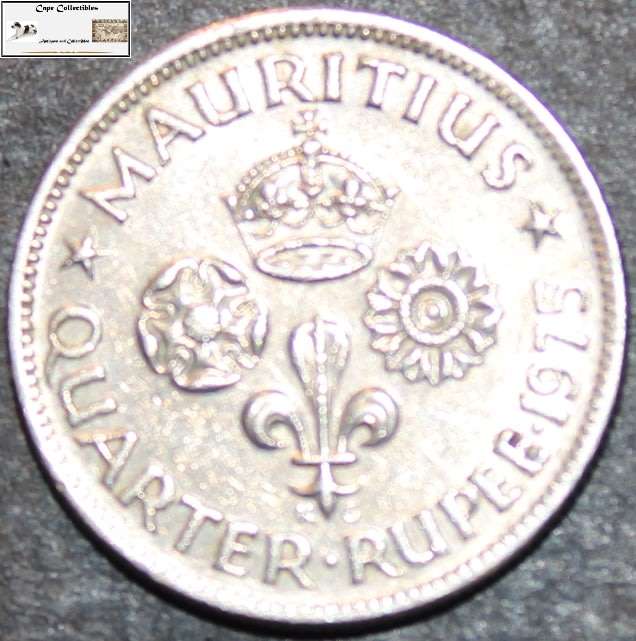 Mauritius 1975 1/4 Rupee Coin Circulated