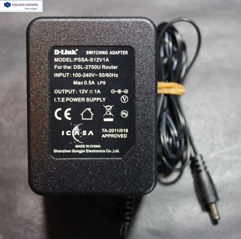 D Link DSL 2750U Router Power Adapter.