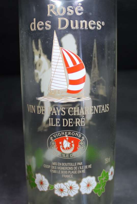 Rose Des Dunes Wine Bottle.
