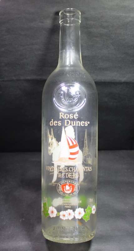 Rose Des Dunes Wine Bottle.
