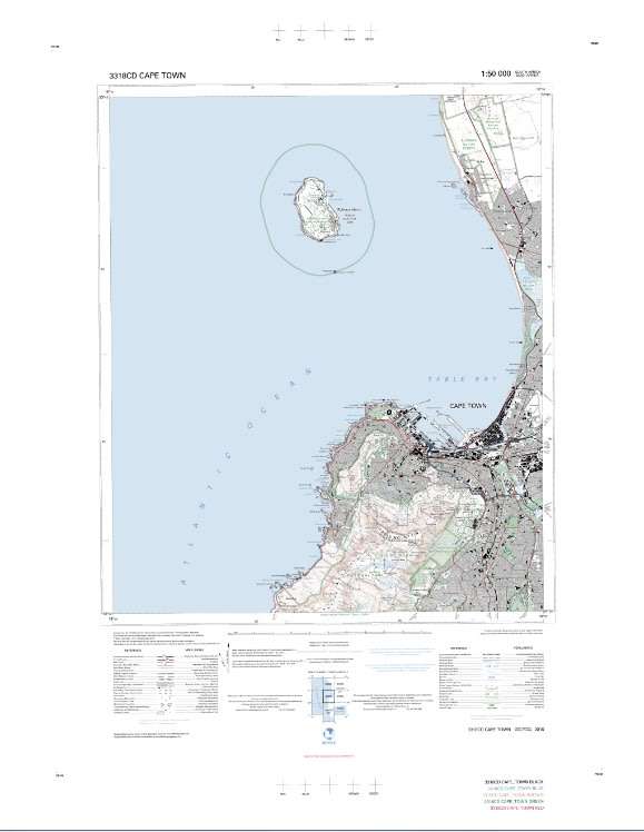 Full Set of SA 1: 50 000 Topographical Maps on 32GB USB Flash Drive Digital Format