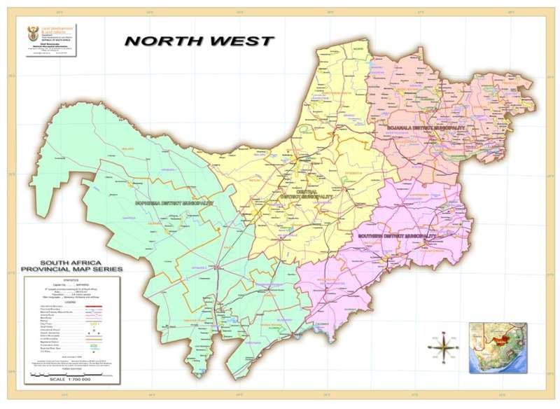 Full Set Of 9 x South Africa Provincial Maps - Printed and Laminated