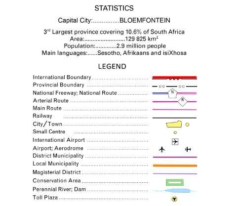 Full Set Of 9 x South Africa Provincial Maps - Printed and Laminated