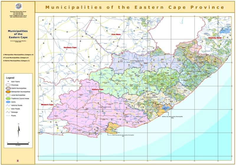 South Africa Municipal Boundaries Provincial Maps on 16GB USB Drive Digital Format