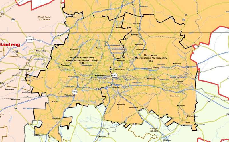 South Africa Municipal Boundaries Provincial Maps on 16GB USB Drive Digital Format