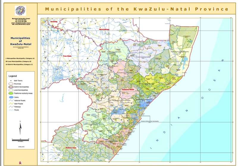 South Africa Municipal Boundaries Provincial Maps on 16GB USB Drive Digital Format