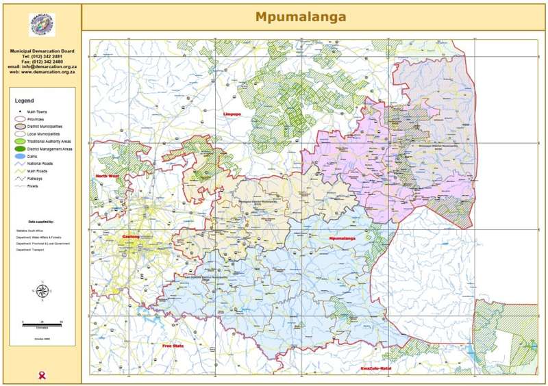South Africa Municipal Boundaries Provincial Maps on 16GB USB Drive Digital Format