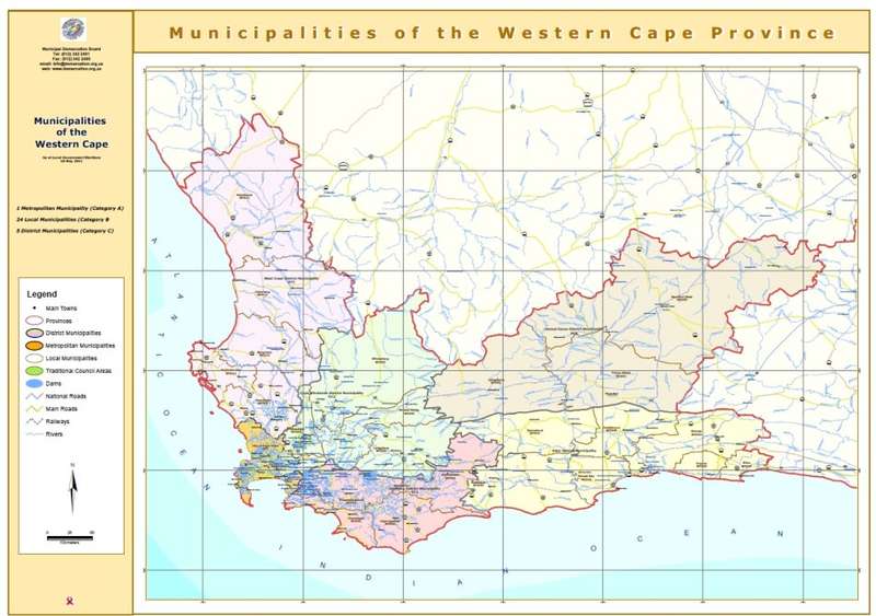 South Africa Municipal Boundaries Provincial Maps on 16GB USB Drive Digital Format