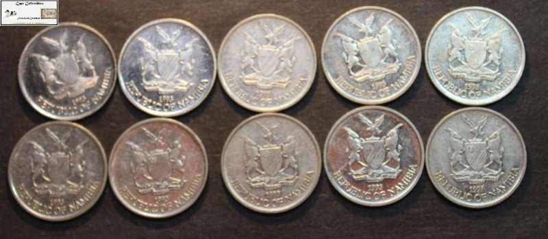Namibia 1993 10 Cent Coin (Ten Coins) Circulated