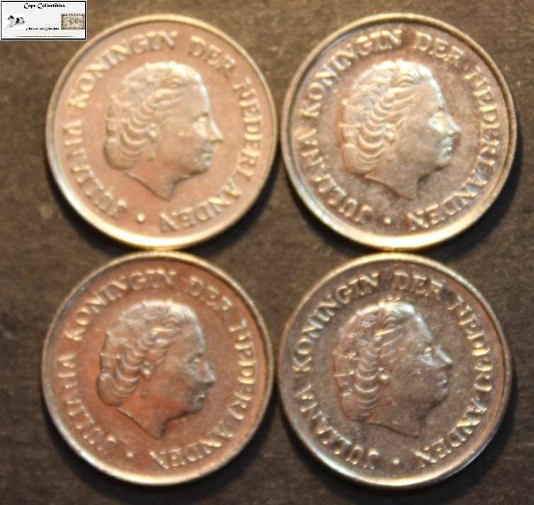 Netherlands 1971/1974/1977/1979 25 Cent (Four Coins) Circulated