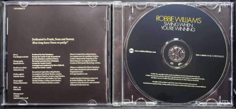 Robbie Williams Swing When You`re Winning CD