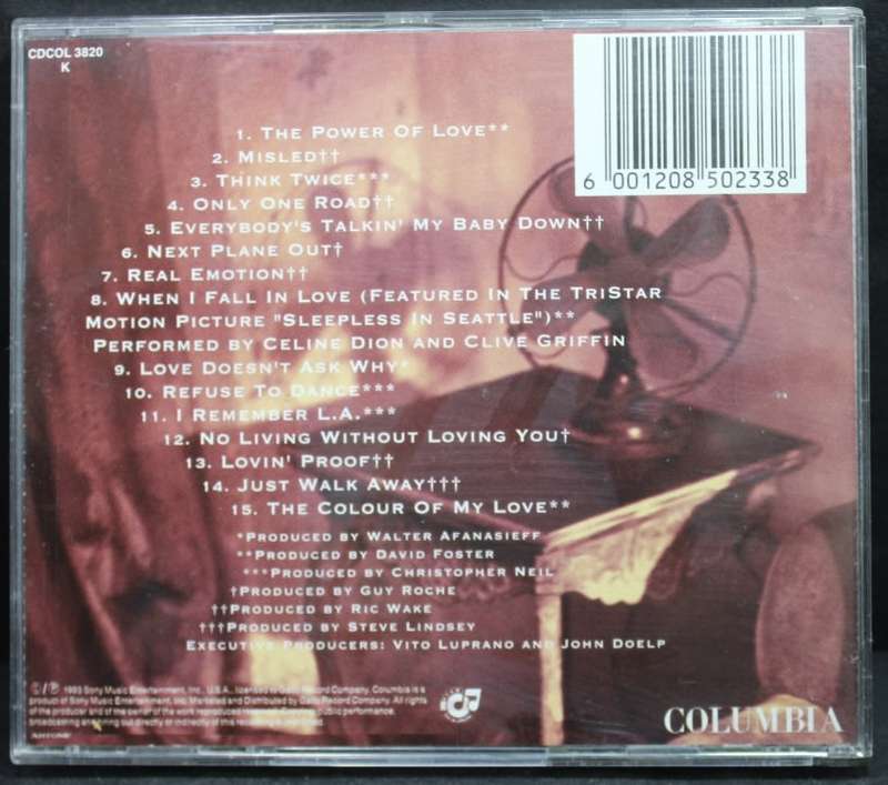 Celine Dion The Colour Of My Love CD