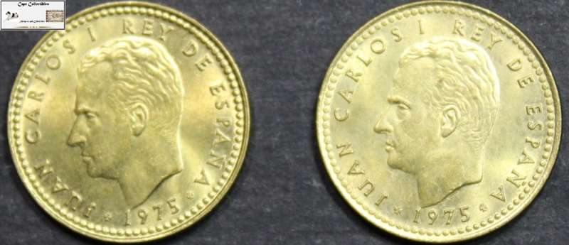 Spain 1 Peseta 1975 x 2 (Two Coins) Circulated.