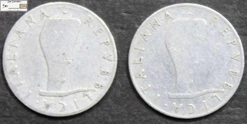 Italy 5 Lire 2x 1954 (Two Coins) Circulated