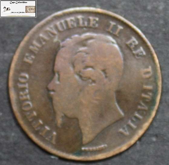 Italy 5 Centesimi 1861 Coin Circulated