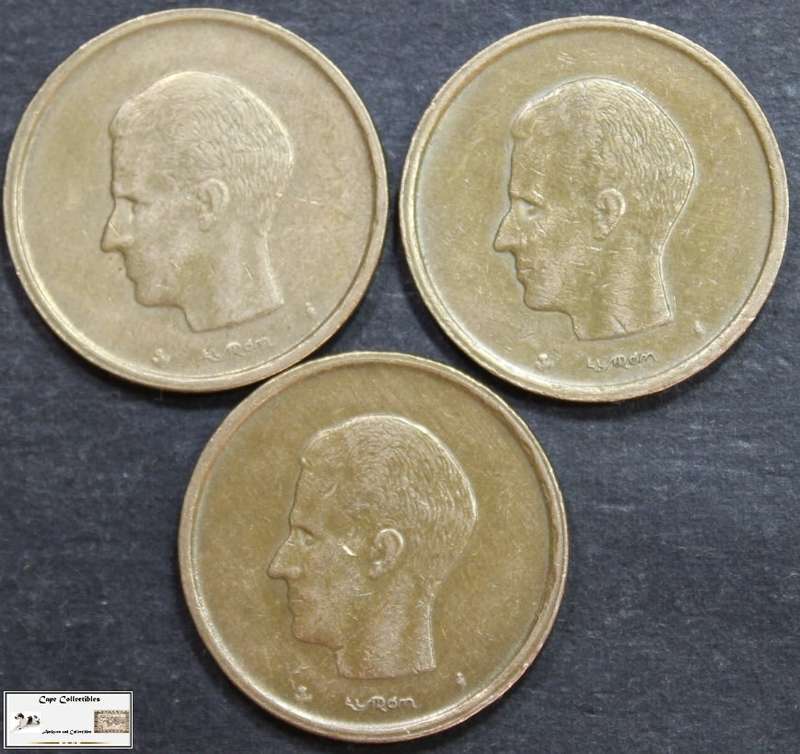 Belgium 20 Franc 1982 x 3 (Three Coins) Circulated