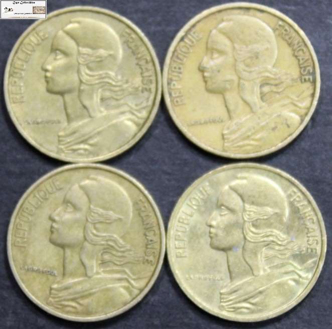 France 5 Centimes /1966x2/1969/1977 (Four Coins) Circulated
