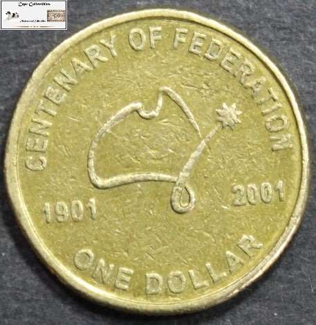 Australia 1 Dollar 2001 Centenary of Federation 1901-2001 Coin VF30 Circulated