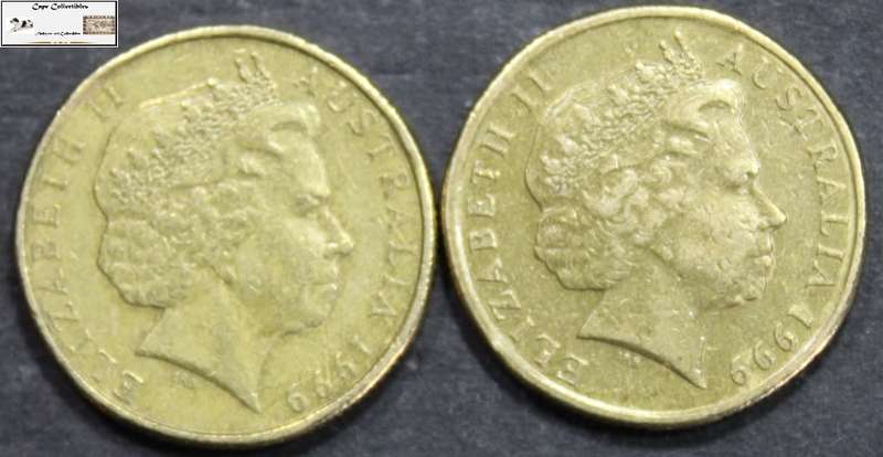 Australia 1 Dollar 1999 International Year of Older Persons (Two Coins Circulated.