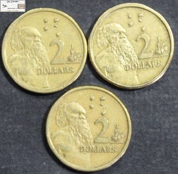 Australia 2 Dollar 3x1998 Coin (Three) VF30 Circulated