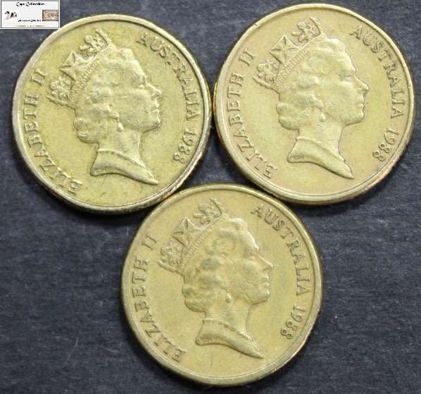 Australia 2 Dollar 3x1998 Coin (Three) VF30 Circulated