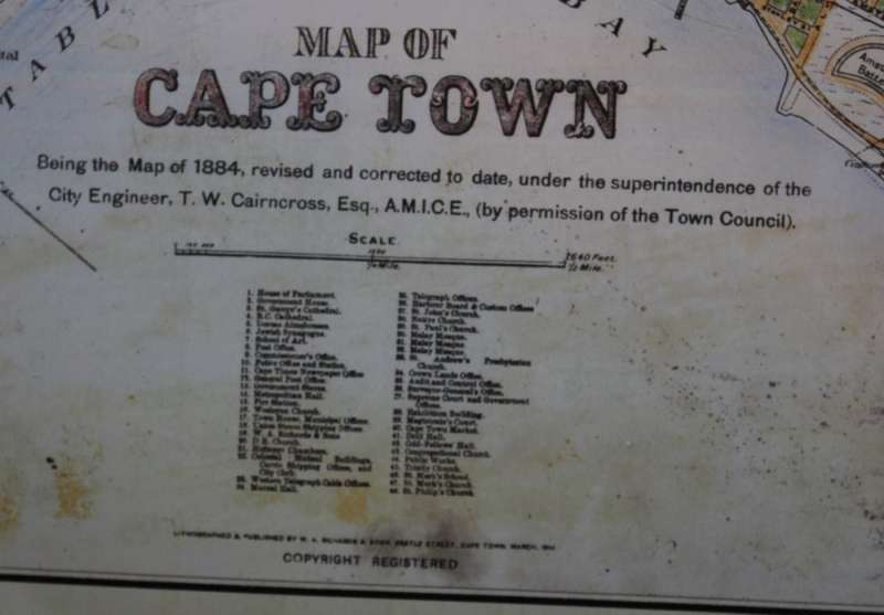 Map Of Cape Town 1884 Poster Print