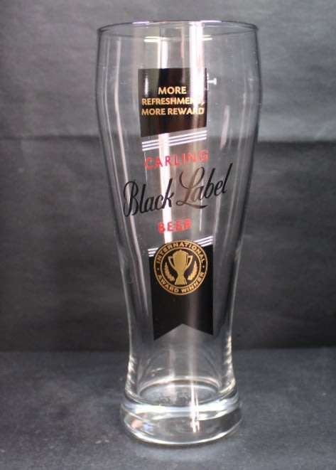 Set of Four Carling Black Label 500ml Beer Glasses.