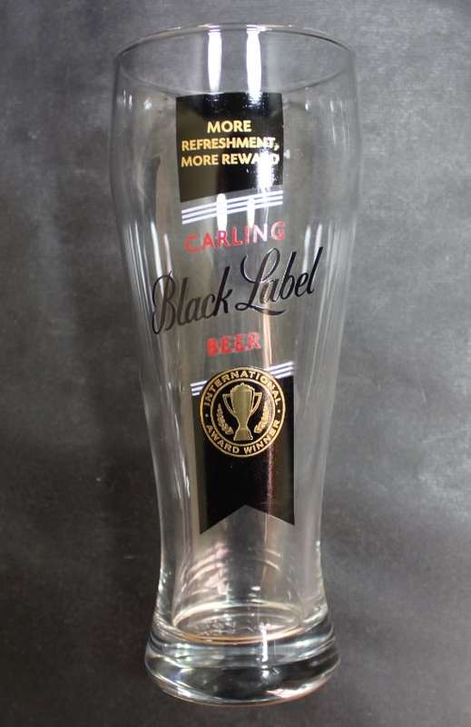 Set of Four Carling Black Label 500ml Beer Glasses.